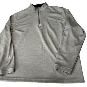 CYPRESS CLUB Shirt Mens XXL Gray 1/4 Zip Pullover Casual SNAGS ON BACK